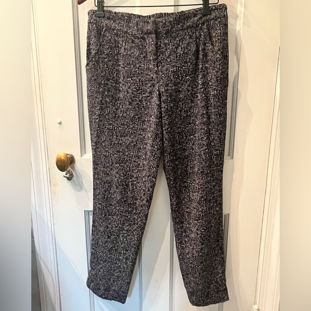 Katherine Barclay Black and White Cropped Pants | medium